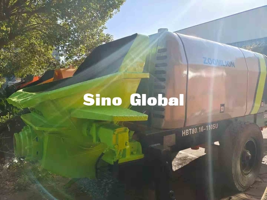 Used Electric Trailer Concrete Pump Zoomlion 600L Hopper Capacity