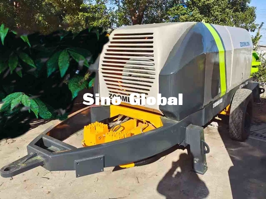 Used Electric Trailer Concrete Pump Zoomlion 600L Hopper Capacity