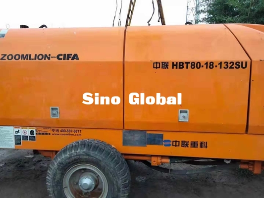 Electric Used Concrete Trailer Pumps Zoomlion 600L Hopper Capacity
