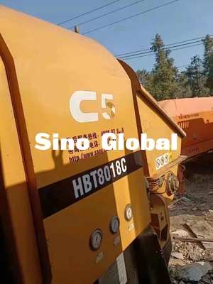 Diesel Used Concrete Trailer Pump Sany HBT8018C 180kw Rated Power