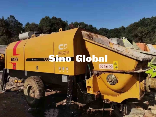 Diesel Used Concrete Trailer Pump Sany HBT8018C 180kw Rated Power
