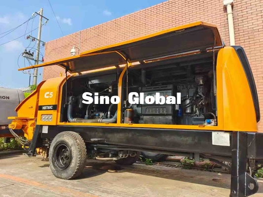 Sany Diesel Used Concrete Trailer Pump S Valve Type 180KW Power