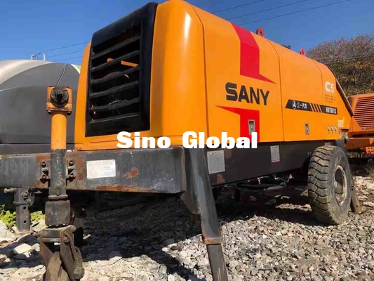 HBT6013 Sany Used Trailer Mounted Concrete Pump 90KW S Valve Type