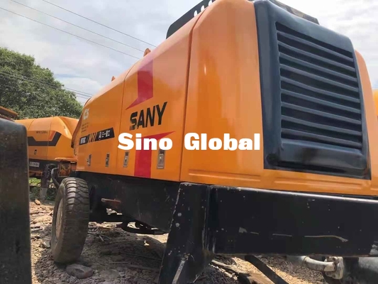 Electric Used Concrete Trailer Pump Sany HBT6013 90KW Rated Power