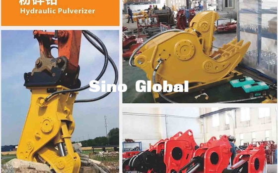 Sino Global Hydraulic Concrete Pulverizer For Excavator Sany Komatsu CAT