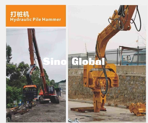 Sino Global Hydraulic Pile Hammer For Komatsu Sany CAT Excavators