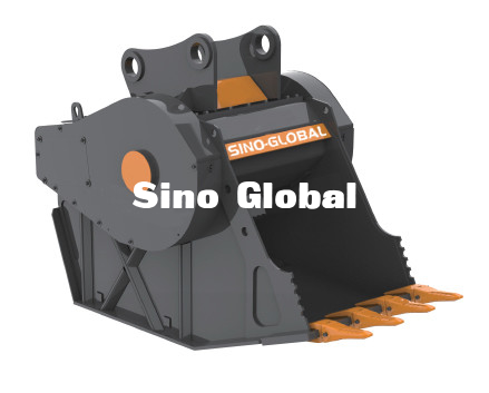 Komatsu Sany CAT Excavator Buckets And Attachments , Screener Crusher Bucket